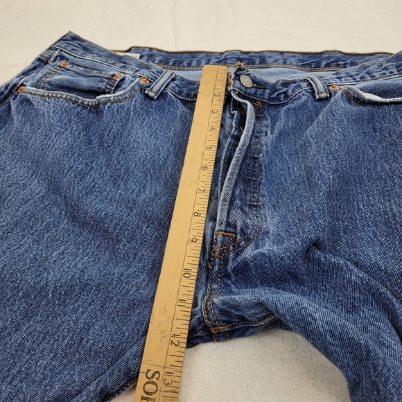 Levis Men's Original Button Fly Front 501 VintageBlue Jeans 100% Cotton 40 X 30 - Picture 8 of 10
